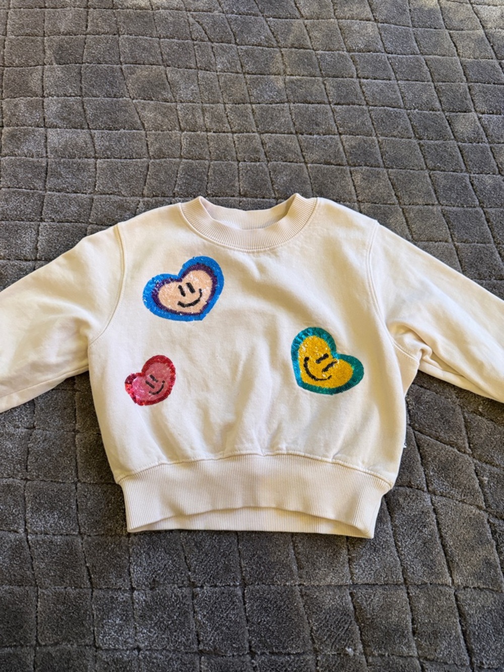 Molo Cream Ribbed-Neck Sweatshirt